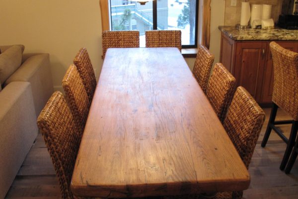 Seating for 10 at this 19th Century French Butcher Block